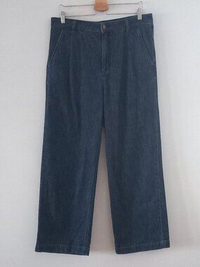 J. CREW Wide Leg jeans with pleats 31